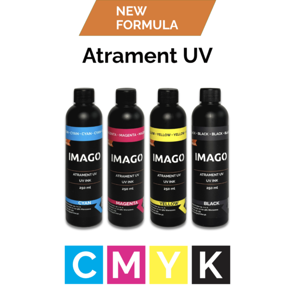 Zestaw Atramentów UV LED CMYK (4x100ml lub 4x250ml)