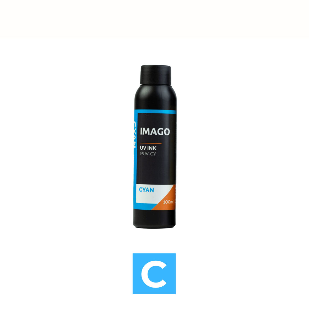 Ink UV LED CYAN 100 ml or 250 ml | Inks from IMAGO Printer